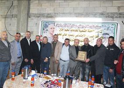 أبو بكر والرجوب يكرمان المحررين أبو صويص وزيود وخلوف في جنين