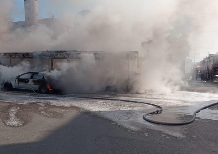 حريق في منطقة وادي عارة داخل الخط الاخضر