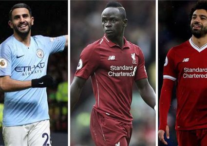 صلاح ومحرز وماني في القائمة النهائية لأفضل لاعب إفريقي