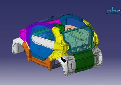 سيارة كهربائية  تعتمد على تقنية ثلاثية الأبعاد