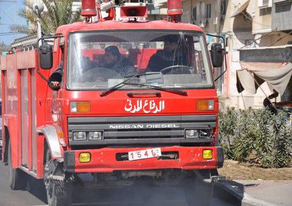 الدفاع المدني: طريق "طوباس- تياسير" مغلق بسبب الأمطار