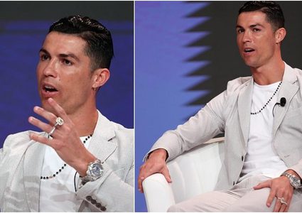 رونالدو يرتدي مجوهرات بأكثر من نصف مليون دولار خلال حفل تكريم