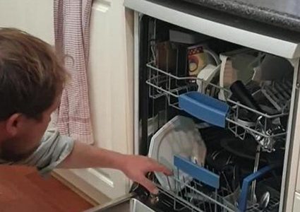 عائلة تعثر على أفعى سامة داخل غسالة صحون