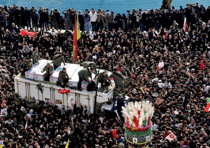 دفن سليماني بمسقط رأسه