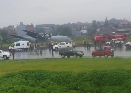 تحطم طائرة عسكرية في مطار غوما شرقي الكونغو