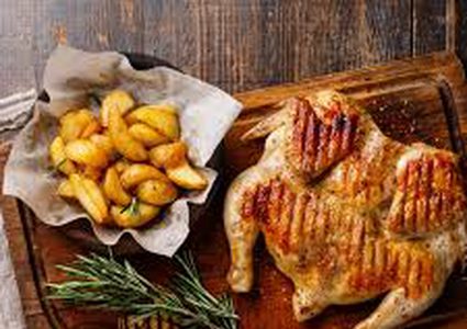 دجاج مشوي مع التتبيلة الخاصة