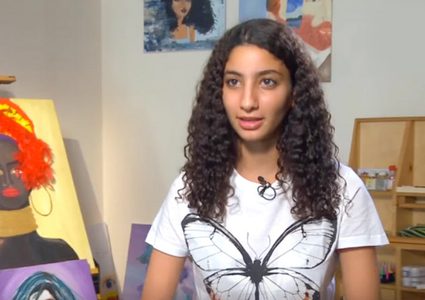 رامز جلال ينبهر بموهبة إبنة أحمد حلمي ومنى زكي