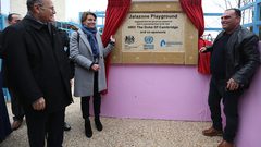 افتتاح ملعب للأونروا في مخيم الجلزون