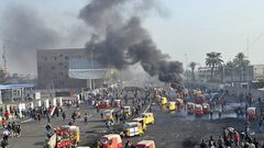 جرحى في بغداد بمواجهات متظاهرين مع قوات الأمن