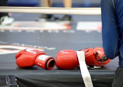 ملاكم شهير يقتحم المدرجات ويعتدي على سيدة