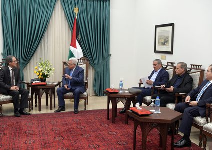 الرئيس: نأمل بدعم اليابان لعقد مؤتمر دولي ينبثق عنه آلية دولية