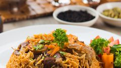 كبسة اللحم والخضار