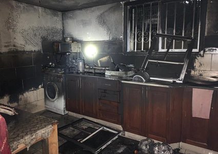 إصابة سيدة في حريق منزل بكفر قرع