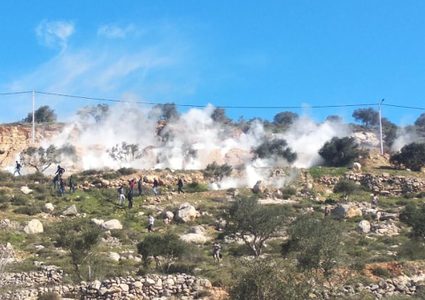 إصابات عقب اقتحام الاحتلال جبل العرمة التابع لأراضي قرية بيتا