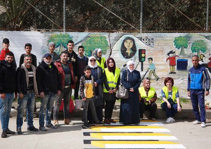 جدارية فنية في نابلس ضمن مبادرة "مدينتي بعيون الأطفال"