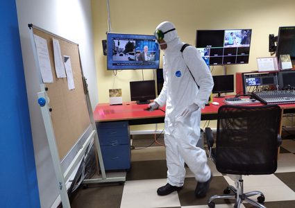 تعقيم مركز الإعلام وفضائية النجاح