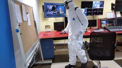 تعقيم مركز الإعلام وفضائية النجاح