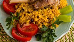 كبسة ريش اللحم