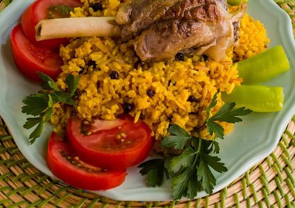 كبسة ريش اللحم