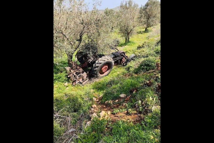 مصرع مواطن بانقلاب جرار زراعي جنوب نابلس