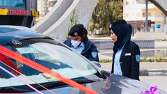 الشرطة النسائية تحث المواطنين على اجراءات الوقاية من فيروس كورونا