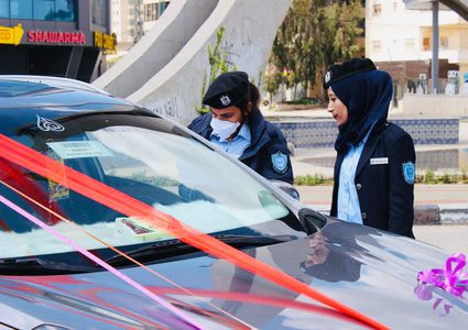 الشرطة النسائية تحث المواطنين على اجراءات الوقاية من فيروس كورونا