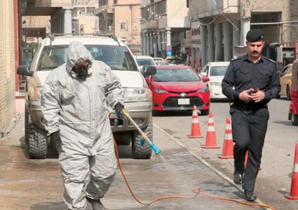 تعقيم 51 مليون متر مربع للوقاية من"فيروس كورونا" في العراق