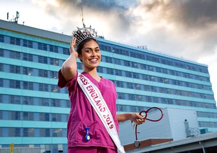 ملكة جمال انجلترا تعود إلى عملها في الطب لإنقاذ مرضى كورونا