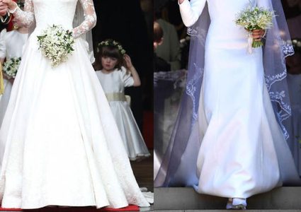 كشف رسالة خبأها فستان زفاف ميغان وكيت