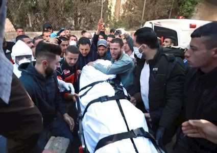 تشييع جثمان الشهيد الأسير نور البرغوثي في عابود