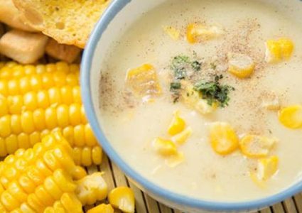 شوربة الذرة بالكريمة