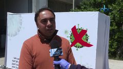 ابتكار غرفة تعقيم خاصة لطلبة التوجيهي في مدرسة الخليل الثانوية