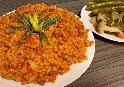 طريقة عمل البرغل بالبندورة