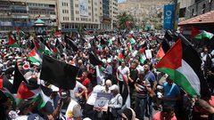 نابلس تنظم وقفة احتجاجية رفضا لزيارة بومبيو لدولة الاحتلال