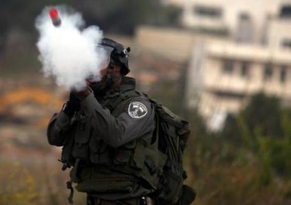 احتراق أراض زراعية شرق يطا بسبب قنابل أطلقها الاحتلال