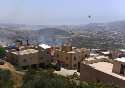 نشوب حريق في 4 منازل بسبب الحر الشديد في قرية المغار