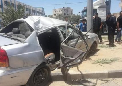 وفاة طفل واصابات بحادث سير وسط قطاع غزة