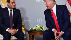 الرئيس المصري يناقش مع ترامب الأزمة في ليبيا وسد النهضة