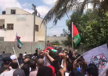 تشييع جثمان الشهيد إبراهيم أبو يعقوب في سلفيت