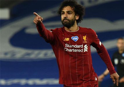 صلاح يتفاعل مع هدف مواطنه "تريزيغيه" في شباك أرسنال