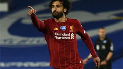 صلاح يتفاعل مع هدف مواطنه "تريزيغيه" في شباك أرسنال
