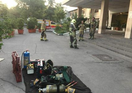 ايران: حريق جزئي في مشفى شريعتي التابع لجامعة طهران