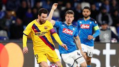 نابولي يطالب بنقل مباراته ضد برشلونة خارج أسبانيا