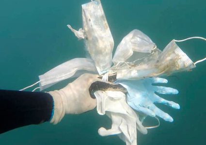 كيف يتخلص العالم من 194 مليار كمامة وقفاز شهريا؟