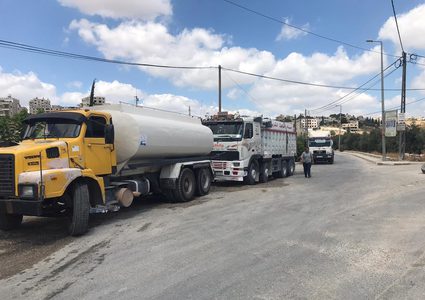 سلطة المياه تباشر بحملة لتنظيم العمل بنقل المياه عبر الصهاريج