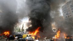 انفجار يستهدف رتلا يقدم دعما لوجستيا للتحالف الدولي في العراق