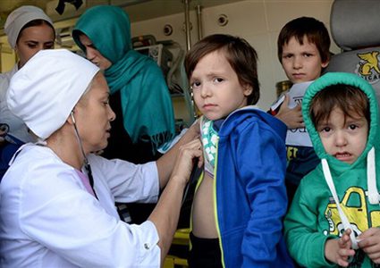 26 طفلا روسيا يعودون الى بلادهم من سوريا