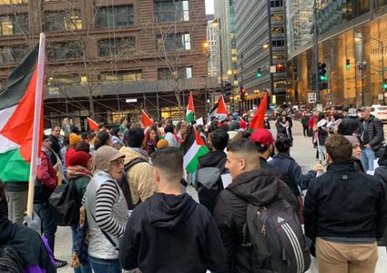 احتجاجات في شيكاغو تنديدا بالاتفاق التطبيعي