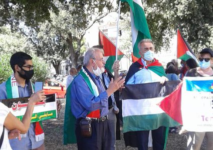 وقفة احتجاجية في روما رفضاً لاتفاق الامارات