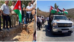 أهالي بلدة بيتا يشيعون رفات شهيد أردني بعد 53 عاماً على استشهاده